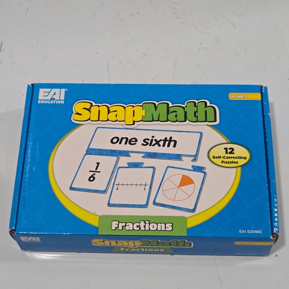 EAI Education SnapMath Fractions Grade 3 Self-Correcting Puzzles 12 Puzzles